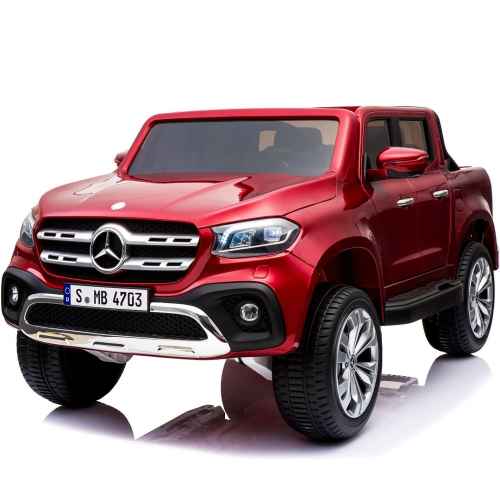 Акумулаторен джип JJ Mercedes X-Class 4x4, двуместен червен