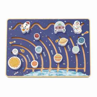 Дървен лабиринт Tooky Toy, Космос