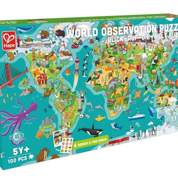 Пъзел и игра 2 в 1 Hape, Световна обиколка, 105 части-zPyeN.jpeg