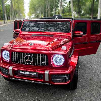 Акумулаторен джип JJ Mercedes Benz G63 Licensed 12V, червен металик