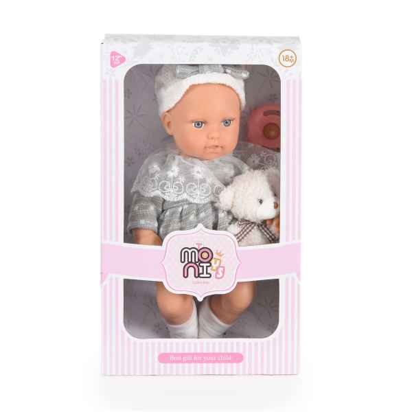 Кукла Moni Toys 30 cm Lovely Baby, със сива рокля-za5qX.jpeg