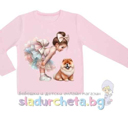 Детска блуза Мариела, светлорозова